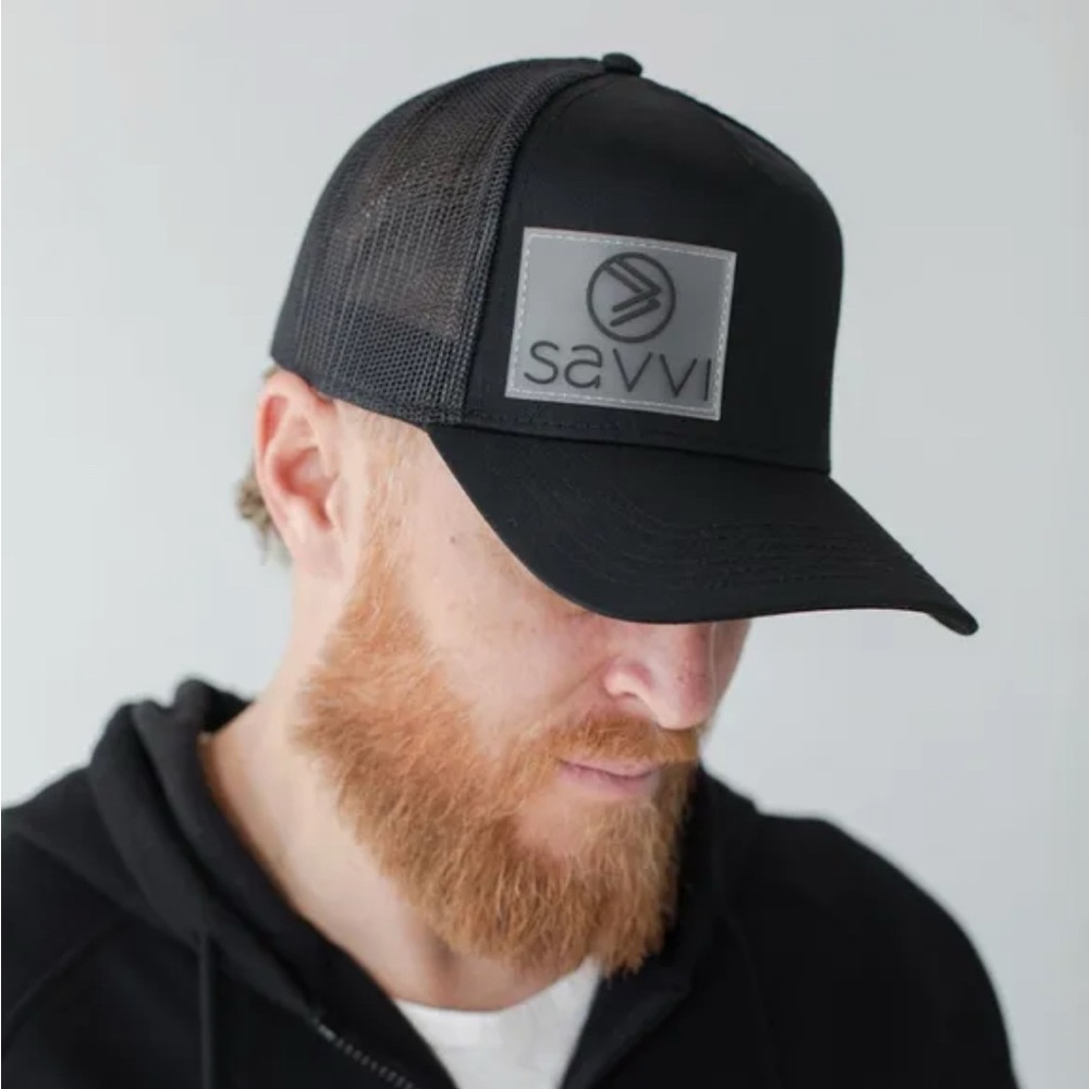 Unisex Black Mesh Trucker Hat